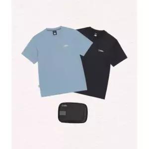 내셔널지오그래픽 NATIONALGEOGRAPHIC N265UPA910 유니 메이스 기능성 2PACK 반팔 티셔츠 STEEL BLUE 2 N26