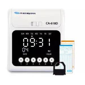 출퇴근기록기 디지털 블랙색상 및 출퇴근카드 100매 출석체크 출퇴근관리기 출입통제 학원출석체크 출근