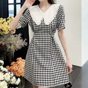 화이트 인기 프릴 빅카라 원피스 감성 어깨 셔링 허리 편한원피스 바캉스원피스