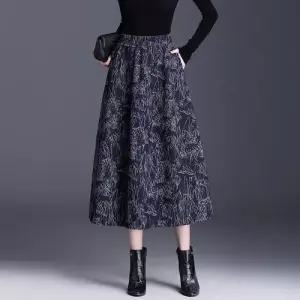 여사친 스커트 롱 가을 오피스룩 데일리 플리츠 A라인 밴딩 우산 스포M3