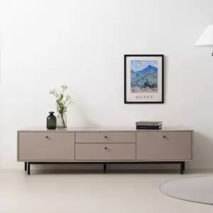 디에고 낮은 거실장 티비다이 거실서랍장 1800, 그레이