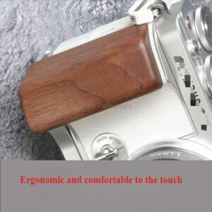 호환 수제 나무 흑단 자작나무 카메라 퀵릴리즈 플레이트  L 핸드 그립 거치대  올림푸스 PEN E-P7 핸들