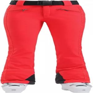 GSOU 스노우 여성 스키 팬츠 슬림 핏 방수 단열 플레어 겨울 야외 하이킹 웜