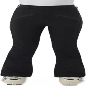 고경험 여성 스키 팬츠 슬림 핏 스노우 플리스 안감 스노보드 소프트 쉘 장착 단열 방수 방풍 웜
