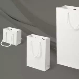 [문구/오피스] 화이트 가로형 종이 쇼핑백 심플 디자인 15x22cm 10개입