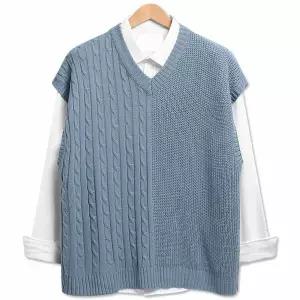 [하프클럽/탑보이]하프 오버핏 니트조끼 (NL048)