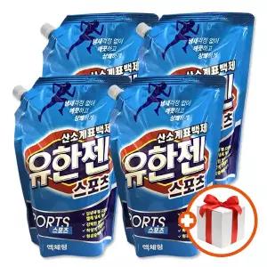 유한젠 스포츠 액체형 세제 리필 1.1L x4개 산소계계표백제