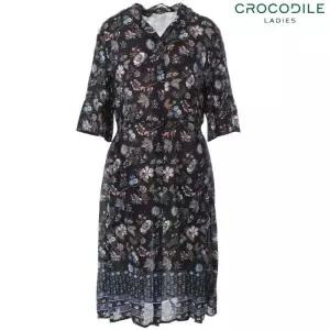 [크로커다일레이디](CLDFOP502) 보더프린트 인견 원피스_GN