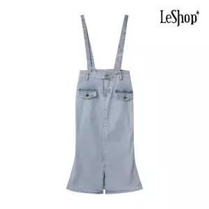 [롯데백화점]르샵 밑 트임 멜빵 데님 원피스 (BP4OP046A)