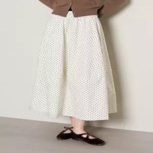 [르샵]러블리 허리 밴딩 도트 패턴 롱 스커트 (DP3WH007A)