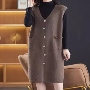 [화세]화세 니트버튼원피스_HB5WOP004C