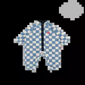 [벨리타앤보이즈] BB5WBS2LB 베이비체커보드울오버플리스 긴팔점프수트