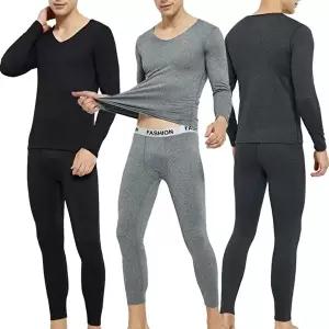 남성 짱짱 허리밴딩 기모안감 슬림 내복 상하의 세트 (KYR-WFG3LZP)