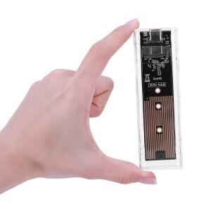 M.2 NVME PCIe NGFF SATA 듀얼 프로토콜 SSD 하드 드라이브 케이스 USB3.1 타입 C B/M 키 B +M 툴리스 (223