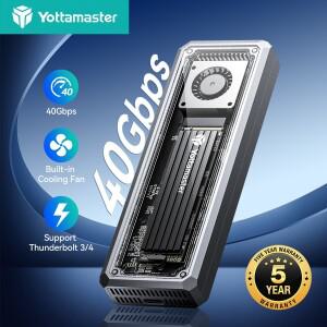 요타마스터 40Gbps USB4 M.2 NVMe SSD 케이스 외장 하드 드라이브 박스 썬더볼트 3/4 호환 HDD