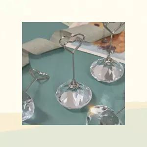 크리스탈 하트형 메모집게 탁상용 사진꽂이 인테리어 소품홀더