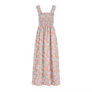 [26 신상] 플라워 스모킹 롱 원피스 (TMOAF2574)