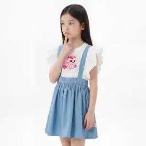 [아트박스]/프리미에팜 캐치! 티니핑 하츄핑 블루밍 티셔츠&데님원피스세트