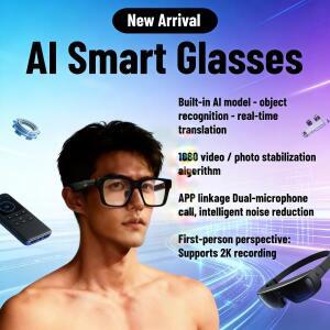 AI 경량 AR 스마트 안경 오토바이 장비 실시간 카메라 내비게이션 슬라이드쇼 번역.