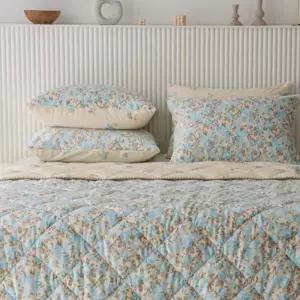 침대이불세트 이불침구 리브 스프레드 싱글 세트 블루