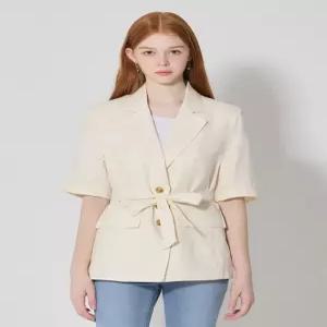 [오조크][오조크(OZOC)] 린넨100 벨티드 반팔 자켓 (택가격 318000원)