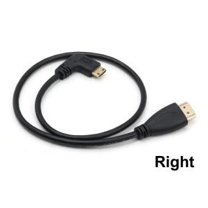 0.5M 90도 위 아래 우측 좌측 각도 미니 HDMI 호환 HDTV 남성 케이블 minihdmi V1.4 DSLR 비디오 카메라 LC