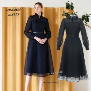 [미니멈]MD 도트 시스루 원피스  MD MMZAAWO2050NA