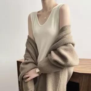 롱원피스 H라인 니트 드레스 나시 고급 슬림