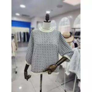 [스테파니] 세이브존08 잔꽃 라운드 브라우스 A25SH5226_P394326422