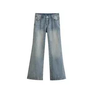 뚜에스틸로 여성 와이드핏 청바지 가을 하프 부츠컷 데님 레깅스 ADOR3