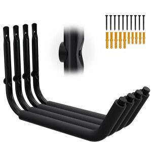 UNITEDPOWER 카약 보관 랙, 튼튼한 차고 후크, 카누, 사다리, 자전거, 접이식 의자, 서핑보드, 스노보드, 호스 및 도구용 점보 벽 후크