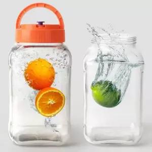 [무료배송] 국내생산 사각 밀폐 유리병 매실 담금주병 3.4L