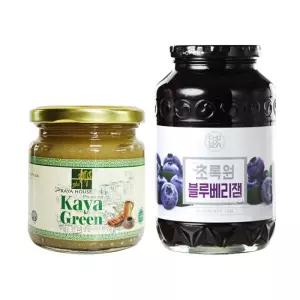 카야잼 그린 240g 초록원 블루베리잼 1kg 베이킹 케이크 에어프라이어 제과점 카페 빵