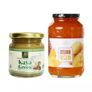 카야잼 그린 240g 초록원 파인애플망고잼 1kg 베이킹 재료 제과점 초코 에어프라이어 빵