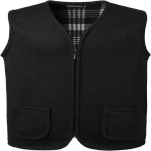 헤롯혼 남성 버튼 민소매 가디건 V넥 캐주얼 플리스 안감 지퍼 스웨터 조끼 니트웨어 주머니 포함