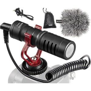 [미국배송] 카메라용 MOVO VXR10 범용 샷건 마이크 - DSLR 폰 및 안드로이드 스마트폰용 카메라 캐논 EOS 니콘 소니 카메라와 호환 라이코트 쇼크 마운트 윈드스크린