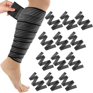 다리용 시후드 압박 붕대 랩 탄력 있는 종아리 슬리브 발목 지지대 남녀 안정 인대 관절 스포츠용 조절