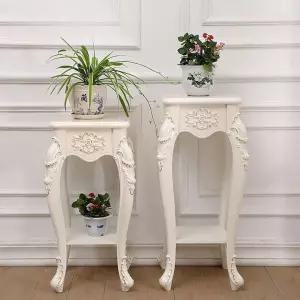 받침대 블랙 원목 화분 고급 선반 화분대 철제 다이