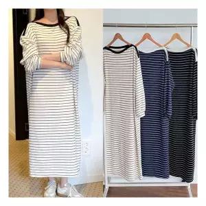 마미누리단가라 보드넥 롱원피스 빅사이즈 여성의류 홈웨어 임부복 데일리룩 177038