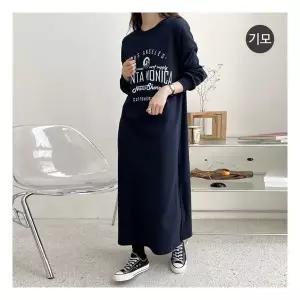 마미누리임부복 기모 모니카 트임 롱원피스 겨울 임부원피스 데일리룩 177037