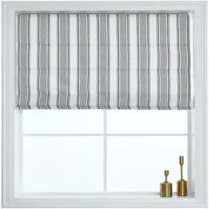 일상적인 축하 로마 색상 - 무선 풀다운 창문 방 어둡게 하기 세로 줄무늬 직조 원단 34인치 W x 64인치 H