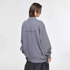 송지오 옴므 오리진 파리 볼륨 가디건 멜란지 그레이 SH5KT503MG