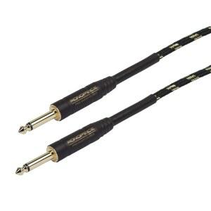 Monoprice 0.6cm(1 /4인치) TS 수 - 악기 케이블 코드 1.8m(6피트) 블랙, 20AWG, 브레이드 재킷, 금 도금 천 시리즈