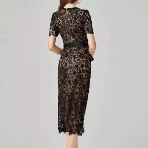 EAMT 원피스 스커트 여성용 랩 레이스 헤비메탈 허리조임 펀칭 수용 크로스 EUNG5