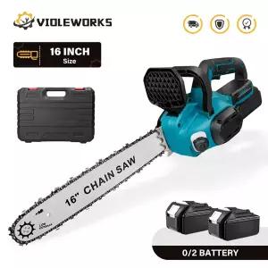 호환  브러시리스 전기 전기톱 무선 목재 절단기 자동 오일 충전 톱 마키타 18V 배터리용 6000W 16 인치