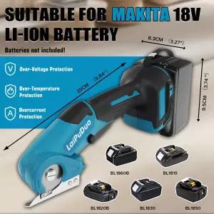 호환  300RPM 전기 가위 무선 판지 절단기 직 가위 플라스틱 가죽 절단 도구 마키타 18V 배터리용