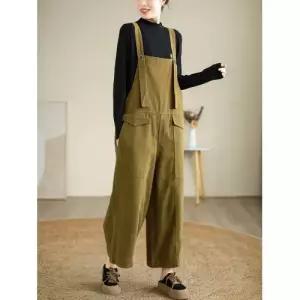 앤트맨 캐주얼 가을룩 멜빵바지 여성바지 오버롤 와이드핏 점프슈트 OPH3