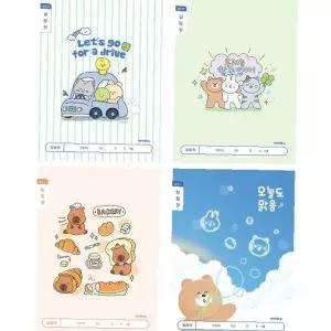 초등 저학년 일일 학습 과제 기록 정리 노트 십 권 세트 넓은 필기 칸 구성