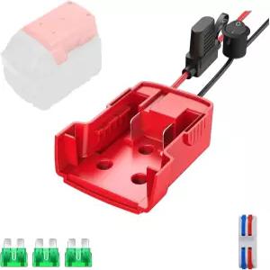 로봇 작업등 RC 트럭 및 장난감을 위한 14AWG 와이어가 장착된 밀워키 18V 배터리용 파워 휠 어댑터 세트