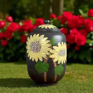 흑해바라기 쌀독 10kg 쌀항아리 쌀통 인테리어 잡곡통 현관 소금 항아리